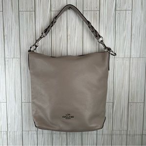 Coach Abby Duffle Chalk Soft Pebbled Leather Shoulder Bag‎ F31507